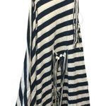Striped TunicDress, One Shoulder Tie Detail, NavyandCream Summer Casual size M Blue Size M Photo 0