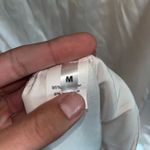 White Linen Pj Button Up Top and Shorts Set Size M Photo 3