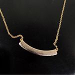 Jessica Simpson  Rhinestone Bar Fashion Necklace Gold Tone Photo 6