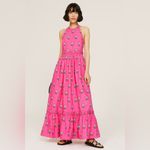 RHODE Salena Maxi Dress in Marigold Flower Hot Pink Large‎ Photo 2