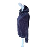 Juicy Couture Velour Full Zip Hoodie Sweatshirt Pockets J Gems Womens XL Navy Photo 2