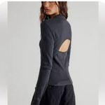 We The Free Free People Distant Sun Tee Open Back Long Sleeve Mock Neck Size Small Boho Yoga Photo 1