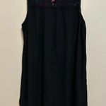 Black Sleeveless Embroidered Sundress Size 14 Photo 2