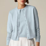 J.Crew NWT  New Jackie Cardigan Premium Ultra-fine Cotton Blend Edgewater Blue Photo 0