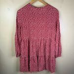 Rails  Everly Carmine‎ Daisies Shift Dress Red Ditsy Floral Long Sleeves Medium Photo 11