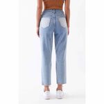 PacSun Patchwork High Rise Crop Mom Jeans Blue Size 26 Photo 3