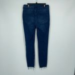 Free People  Women 5 Front Button Destroyed Reagan Dark Wash Jeans Size 27 Photo 3