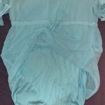 Wishful park  Aqua Blue dress, waist tie, size medium Photo 3