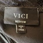 VICI  Kaylie Tencel Pocketed Lace Cami Jumpsuit Black Size Medium Photo 5