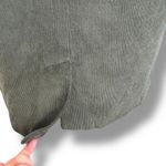 Vintage Petites Olive Green Corduroy Skirt Embroidered Autumn Leaves Midi 8P Size 8 Photo 4