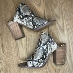 DV Dolce Vita Snakeskin Animal Print Slip On Block Heel Mules Women's Size 8 Gray Photo 8