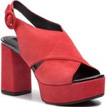 Geox  Galene Platform Suede Sandals Red Size 41/11 NEW Photo 0