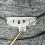 THML  Shirt Womens Small Heather Gray Floral Embroidery Casual Fairy Boho Peasant Photo 4