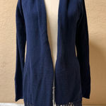 Lilly Pulitzer  Deep Blue Fringe Cardigan Photo 0