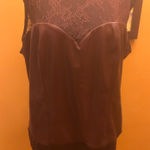 EXPRESS New With Tags Brown Faux Leather Lace Sweetheart Bodysuit XL  Photo 0