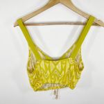 Plenty By Tracy Reese Yellow Green Lace-Up Crop Top Women's Size Small S Photo 1