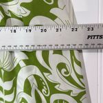 Rose + Olive Green White Floral Peasant Blouse Tassel Tie Boho Cottagecore L/XL Size 1X Photo 3