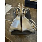 Badgley Mischka Jewel LEXIE Wedge Wedding Party Sandal, Silver Size 9.5 Photo 5