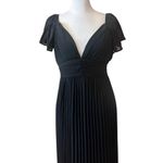 Lulus Ideal Occasion Black Flutter Sleeve Backless Evening Gown Size Medium NWOT Photo 2