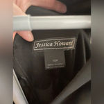 Jessica Howard V Neck Waist Pleated Fit and Flare Dress Black Size 10P Photo 4