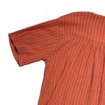 ZARA  Deep Orange V Neckline Short Sleeve Midi Dress US L Photo 6