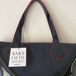 Stephanie Johnson For Saks Fifth Avenue Black Patent Leather Tote Purse Bag NWOT Photo 1