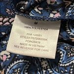 Pink Rose  women’s size medium hi low blue paisley roll tab sleeves lightweight Photo 5