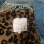 ZARA Cheetah Denim Jacket Photo 2