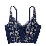 Victoria's Secret victoria’s secret navy floral corset top Photo 1