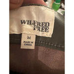 Aritzia Wilfred Free Faux Leather Wrap Mini Skirt M Olive Green Edgy Fall Style Photo 5