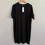 Eileen Fisher  Boxy Crewneck T-Shirt‎ Dress NWT Size Small Black Photo 2