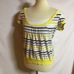 VTG Y2K fun bright striped top Yellow Photo 8