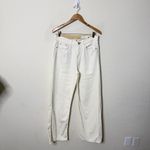 Rag and Bone  Featherweight Logan Mid-Rise Wide Leg Off White Jean Womens Size 28 Photo 5