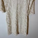 Velvet by Graham & Spencer Lace Dress Crochet Overlay Cream Floral Size Small Photo 2