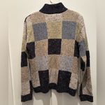 Dress Barn Vtg Patchwork Zip Up Cardigan Sweater XL Photo 1