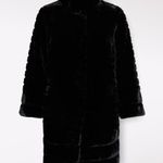 Gallery New York Women’s Faux Fur Swing button down Jacket black size Small Photo 0
