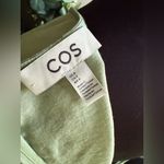 COS  voluminous v-neck light green midi dress, size 8 Photo 11