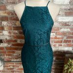 Top Shop Teal Green Lace Sleeveless Short Dress Size 6 Photo 2
