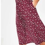 Boden Talia Jersey Maroon Floral Long Sleeve Dress size 8R Red Photo 3