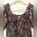 ByTiMo Tuckernuck Floral Smocked Blouse in Bright Field Black Multi Photo 3