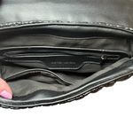 Badgley Mischka  Black Vegan‎ Leather Crossbody Bag Quilted Designer Adjustable Photo 6