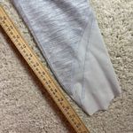 Lululemon  Align High Rise Pant Light Gray Heathered Mesh Panel Cropped Size 8 Photo 5