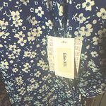 LuLaRoe NWT LLR Navy Button-down Ellie Dress with Blue Floral Pattern Photo 5