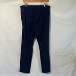 Ralph Lauren Lauren  Navy Pants Women Size 12 Side Zip Straight Flat Front Preppy Photo 3