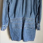 Anthropologie  Pilcro Long-Sleeve Denim Micro Mini Shirt Dress Large Photo 8