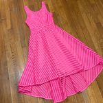 Lilly Pulitzer  Tilly Midi Dress crochet knit stripe flare tiki Barbie pink XS Photo 1