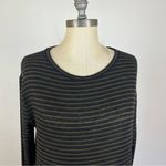 Vince  Green Stripe Boatneck Long Sleeve Photo 2