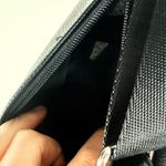 Sondra Roberts  Squared Black Leather Sling Backpack Crossbody Photo 7