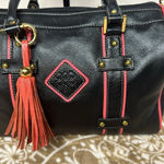 Claudia G Leather Satchel/ Crossbody Bag Made in Colombia Excellent Condition Black Photo 1