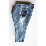 Hot Kiss Cat Capri Distressed Faded Mid-Rise Blue Jeans Women's Size 7 Photo 8